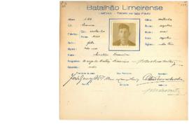 Ficha de Identificação do Batalhão Limeirense Martim Francisco