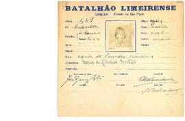 Ficha de Identificação do Batalhão Limeirense Maria de Lourdes Martins
