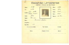 Ficha de Identificação do Batalhão Limeirense Benedicto Mathias