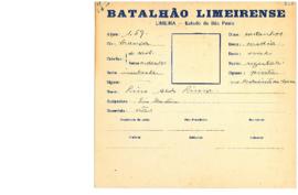 Ficha de Identificação do Batalhão Limeirense Lino Aldo Lima