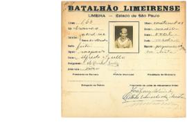 Ficha de Identificação do Batalhão Limeirense  Alfredo Gullo