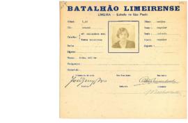 Ficha de Identificação do Batalhão Limeirense Olina Salibe