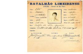 Ficha de Identificação do Batalhão Limeirense Antonio da Silva Camargo