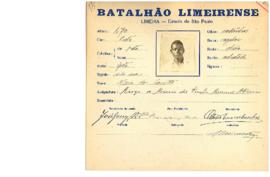 Ficha de Identificação do Batalhão Limeirense Mario dos Santos