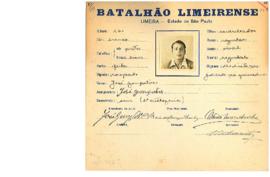 Ficha de Identificação do Batalhão Limeirense José Gonçalves