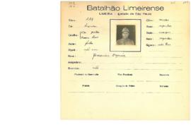 Ficha de Identificação do Batalhão Limeirense Joaquim Ogenio