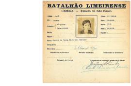 Ficha de Identificação do Batalhão Limeirense Leonor de Paula Marcondes Machado
