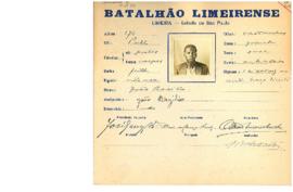 Ficha de Identificação do Batalhão Limeirense João Basilio