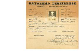 Ficha de Identificação do Batalhão Limeirense Antonio Moreira Filho