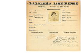 Ficha de Identificação do Batalhão Limeirense Maria Helena Aguiar