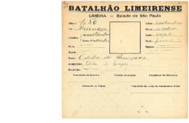 Ficha de Identificação do Batalhão Limeirense Odila de Campos