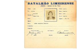 Ficha de Identificação do Batalhão Limeirense Luzia Gonçalves Teixeira