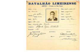 Ficha de Identificação do Batalhão Limeirense Alfredo João Alberti