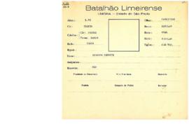 Ficha de Identificação do Batalhão Limeirense Americo Binotti