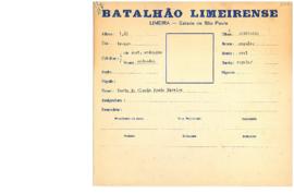 Ficha de Identificação do Batalhão Limeirense Maria da Gloria Prado Perreira