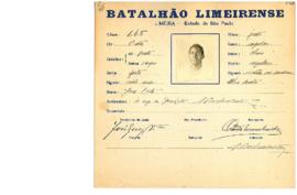 Ficha de Identificação do Batalhão Limeirense José Leite