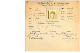 Ficha de Identificação do Batalhão Limeirense Salvador Facchini