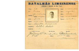 Ficha de Identificação do Batalhão Limeirense Salatiel Machado