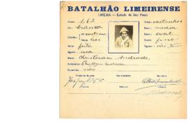 Ficha de Identificação do Batalhão Limeirense Christovam Andrade