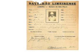 Ficha de Identificação do Batalhão Limeirense Dario Soares de Campos