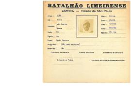 Ficha de Identificação do Batalhão Limeirense Paulo Ventura