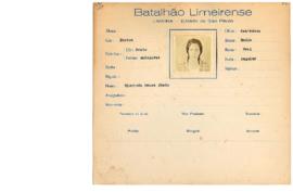 Ficha de Identificação do Batalhão Limeirense Clorinda Ramos Pinto