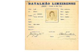 Ficha de Identificação do Batalhão Limeirense Edel Gomes