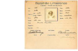 Ficha de Identificação do Batalhão Limeirense Aurelio Napoleao
