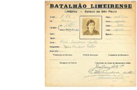 Ficha de Identificação do Batalhão Limeirense Maria Sampaio Coelho