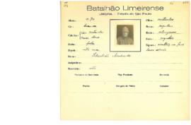 Ficha de Identificação do Batalhão Limeirense Sebastião Machado