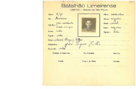 Ficha de Identificação do Batalhão Limeirense José Fegon Filho