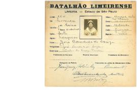 Ficha de Identificação do Batalhão Limeirense José Candido de Souza