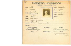 Ficha de Identificação do Batalhão Limeirense Raul Inocencio