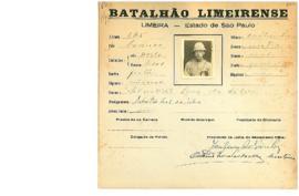 Ficha de Identificação do Batalhão Limeirense Sebastião Leal da Silva