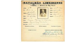 Ficha de Identificação do Batalhão Limeirense Lazaro Ferraz de Arruda