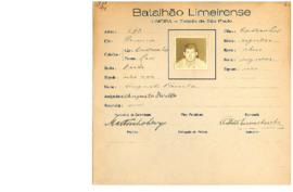 Ficha de Identificação do Batalhão Limeirense Augusto Paccola