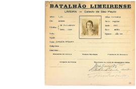 Ficha de Identificação do Batalhão Limeirense Cornelia Trippeno