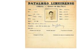 Ficha de Identificação do Batalhão Limeirense Levy José de Barros Levy