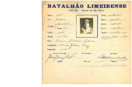 Ficha de Identificação do Batalhão Limeirense Marino Juliano Leone