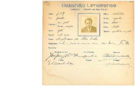 Ficha de Identificação do Batalhão Limeirense Simpliciano da Silva Filho