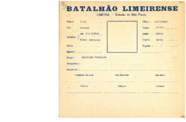 Ficha de Identificação do Batalhão Limeirense Leontina Carneiro