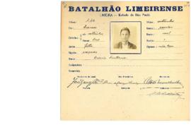 Ficha de Identificação do Batalhão Limeirense Odécio Fontana