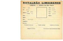 Ficha de Identificação do Batalhão Limeirense Dina Moraes