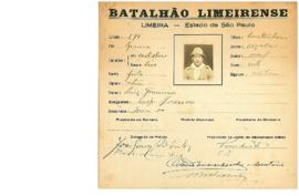 Ficha de Identificação do Batalhão Limeirense Luis Guarino