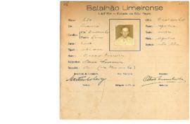 Ficha de Identificação do Batalhão Limeirense Oscar Ferreira