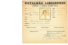 Ficha de Identificação do Batalhão Limeirense Dulce Sampaio Coelho