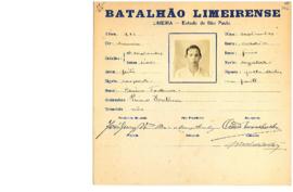 Ficha de Identificação do Batalhão Limeirense Primo Fontana