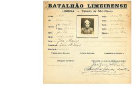 Ficha de Identificação do Batalhão Limeirense José Alarios