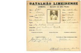 Ficha de Identificação do Batalhão Limeirense José Antonio Buch