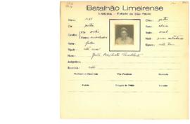 Ficha de Identificação do Batalhão Limeirense João Baptista Gualbelto